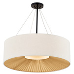 Warren Pendant - Matte Black / Cream