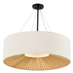 Warren Pendant - Matte Black / Cream
