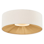Warren Ceiling Flush Light - Matte Black / Cream
