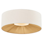 Warren Ceiling Flush Light - Matte Black / Cream