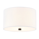 Textile Classic 973 Ceiling Flush Light - Matte Black / White