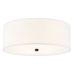 Textile Classic 973 Ceiling Flush Light - Matte Black / White