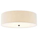 Textile Classic 973 Ceiling Flush Light - Matte Black / Cream
