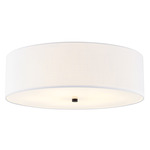 Textile Classic 973 Ceiling Flush Light - Matte Black / White