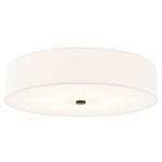 Textile Classic 973 Ceiling Flush Light - Matte Black / White