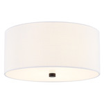 Textile Classic 973 Ceiling Flush Light - Matte Black / White