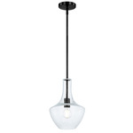 Harlow Pendant - Matte Black / Clear Seedy