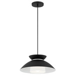Noreen Pendant - Matte Black / Opal