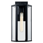 Edgeworth Outdoor Wall Light - Matte Black / Clear