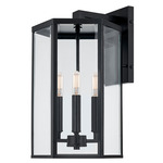 Edgeworth Outdoor Wall Light - Matte Black / Clear