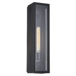 Briarwood Outdoor Wall Light - Matte Black / Clear
