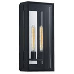 Briarwood Outdoor Wall Light - Matte Black / Clear