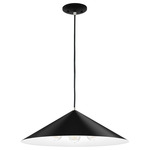 Conos Pendant - Matte Black / White