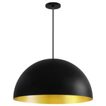 Elias Pendant - Matte Black / Champagne Gold