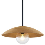 Caribe Pendant - Matte Black / Rattan