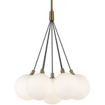 Bolla Chandelier - Brushed Gold / Opal