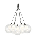 Bolla Chandelier - Black / Clear