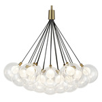 Bolla Chandelier - Brushed Gold / Clear