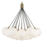 Bolla Chandelier - Brushed Gold / Opal
