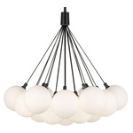 Bolla Chandelier - Black / Opal