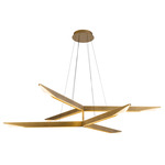 Tachi Chandelier - Vintage Brass / Frosted