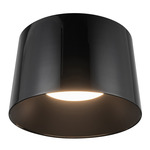 Etta Ceiling Flush Light - Jet Black