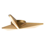 Tachi Ceiling Flush Light - Vintage Brass / Frosted
