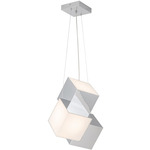 Tetra Pendant - Chrome / Frosted