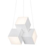 Tetra Pendant - White / Frosted