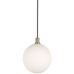 Bolla Mini Pendant - Brushed Gold / Opal