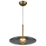 Kyoto Color-Select Pendant - Vintage Brass / Smoke