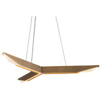 Tachi Pendant - Vintage Brass / Frosted
