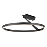 Roda Color-Select Semi Flush Ceiling Light - Black