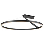 Roda Color-Select Semi Flush Ceiling Light - Black