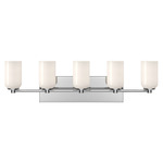 Nola Bathroom Vanity Light - Chrome / Glossy Opal
