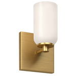 Nola Wall Sconce - Brushed Gold / Glossy Opal