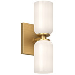 Nola Wall Sconce - Brushed Gold / Glossy Opal