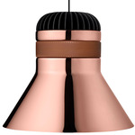 Cordea Pendant - Rose Gold / Brown Leather