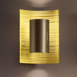 Ebe Wall Sconce - Foundant Chocolate / Brass Wire Mesh
