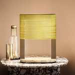 Ebe Table Lamp - Foundant Chocolate / Brass Wire Mesh