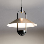 Luppiter Pendant - Matte Black / Brushed Pure Gold