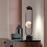 Luppiter Sphere Table Lamp - Matte Black / Alabaster