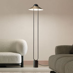 Luppiter Floor Lamp - Matte Black / Brushed Pure Gold