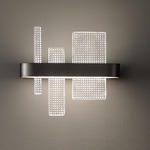 Ribbon Wall Sconce - Matte Black / Transparent