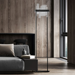 Ribbon Floor Lamp - Matte Black / Transparent