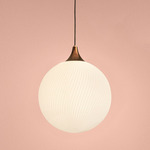 Tee Pendant - Golden Copper / Murano Triplex