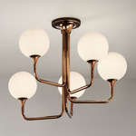 Tee Ceiling Light - Golden Copper / Murano Triplex