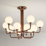 Tee Tiered Ceiling Light - Golden Copper / Murano Triplex