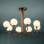 Tee Round Ceiling Light - Golden Copper / Murano Triplex
