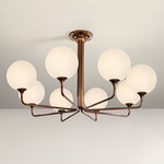 Tee Round Ceiling Light - Golden Copper / Murano Triplex